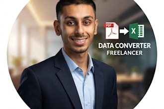 convert pdf files to excel according to clint needs in 2 days