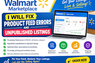 fix walmart marketplace product feed errors and unpublished listings