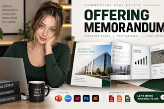 design a commercial real estate offering memorandum and investment brochure