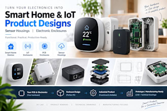 design smart home iot devices, sensor housings and electronic enclosures