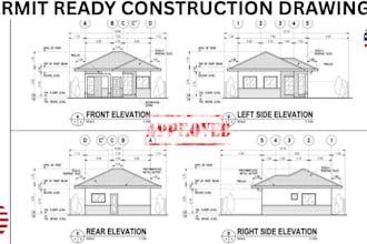 do stamped architectural, structural and mep construction drawings for permits