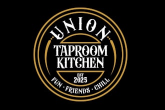 design a fun taproom, pub, brewery and small town logo