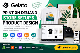 design set up custom print on demand products with gelato