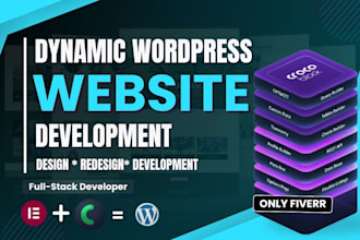 build a custom dynamic wordpress website with elementor jetengine crocoblock
