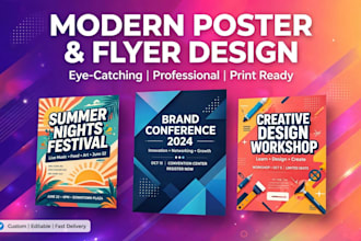 design modern poster flyer and social media post