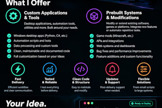 build custom python desktop apps, automation tools and software