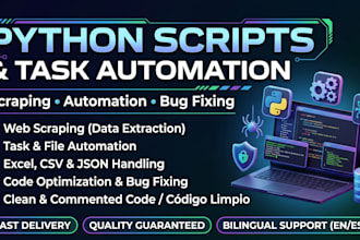 write custom python scripts for task automation
