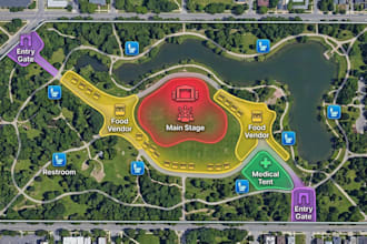 design a custom event or wedding location map for your invitations