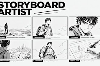 create storyboards for your film video animation or ad