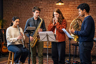 record live clarinet, harmonical, saxophone and french horn for your music