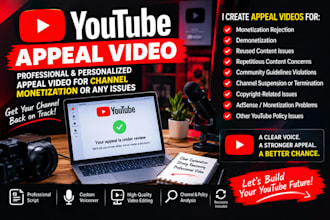 do powerful youtube channel appeal video for channel monetization or any issues