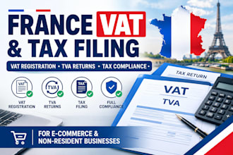 handle french vat registration, tva returns and tax filing