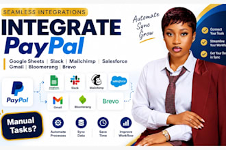 integrate paypal google sheets slack mailchimp salesforce gmail bloomerang brevo