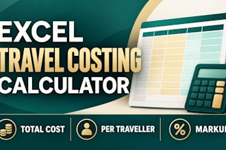 create an excel travel costing calculator for a group trip