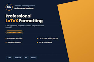 format your document in latex