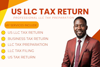prepare US llc tax returns, llc tax filing and complete business tax returns