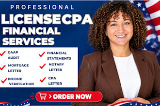 prepare financial statement gaap audit document notary letter  mortgage letter