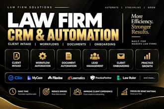 automate law firm intake, CRM and legal workflows with mycase clio filevine