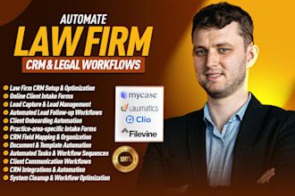 automate law firm intake, CRM and legal workflows with mycase clio filevine