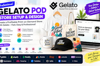 setup your gelato pod store on shopify, etsy, or squarespace