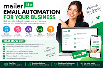 set up mailerlite email automation for dentists salons med spas gyms