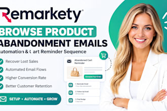 remarkety browse product abandonment emails automation cart reminder sequence