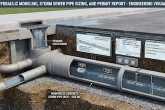 do swmm hydraulic modeling, storm sewer pipe sizing, and permit report