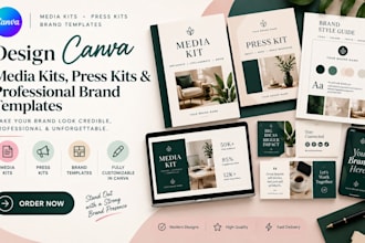 create canva media kits, press kits and professional brand templates