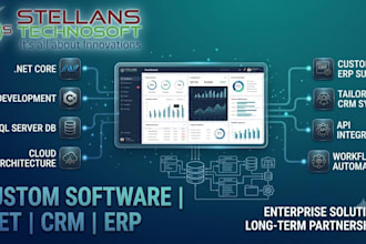 develop enterprise custom software, CRM, and erp systems