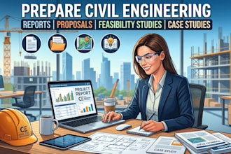 create civil engineering reports, feasibility studies, and case studies