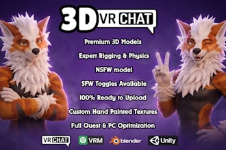 create custom vrc furry with advance rigging an physbone