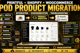 printful shopify woocommerce pod product migration integration troubleshooting
