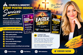 create church poster, flyer and ministry event designs