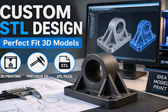 create custom 3d printing cad models and stl files designed to fit properly
