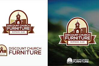 make a modern cleaning, furniture and home furnishing logo design