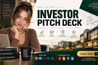 design real estate investor pitch deck, funding and capital raise presentation