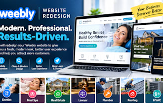 redesign weebly dentist med spa real estate lawyer plumber roofing hvac website