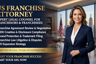 draft your professional US franchise disclosure document fdd as a US attorney