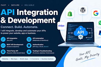 do API integration, rest API, custom API development and automation