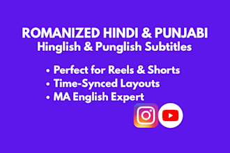 translate english to romanised hindi and punjabi