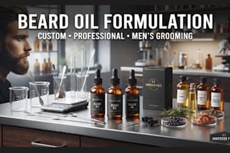 formulate professional beard oil, beard balm and men grooming products