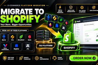 migrate spree oro broadleaf sana virto commerce bagisto jtl to ecommerce shopify