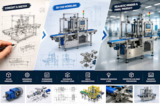 design custom machinery, industrial equipment and mechanical products in 3d cad
