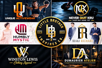 luxury fashion clothing logo design , free vector