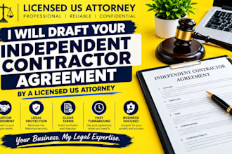 draft a licensed US attorney independent contractor agreement