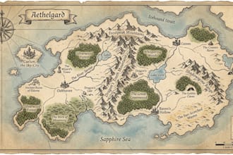 make hand draw fantasy maps for novels, dnd and rpgs