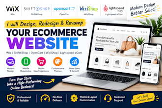 design wix shift4shop opencart wizishop revamping lightspeed ecom redesign