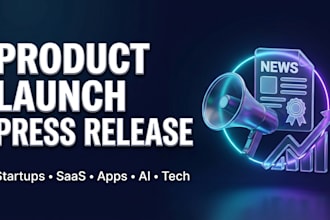 write a product launch press release for your brand or startup
