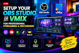 setup your obs studio or vmix for professional streaming and recording