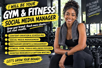 create and manage social media content for your gym or fitness brand